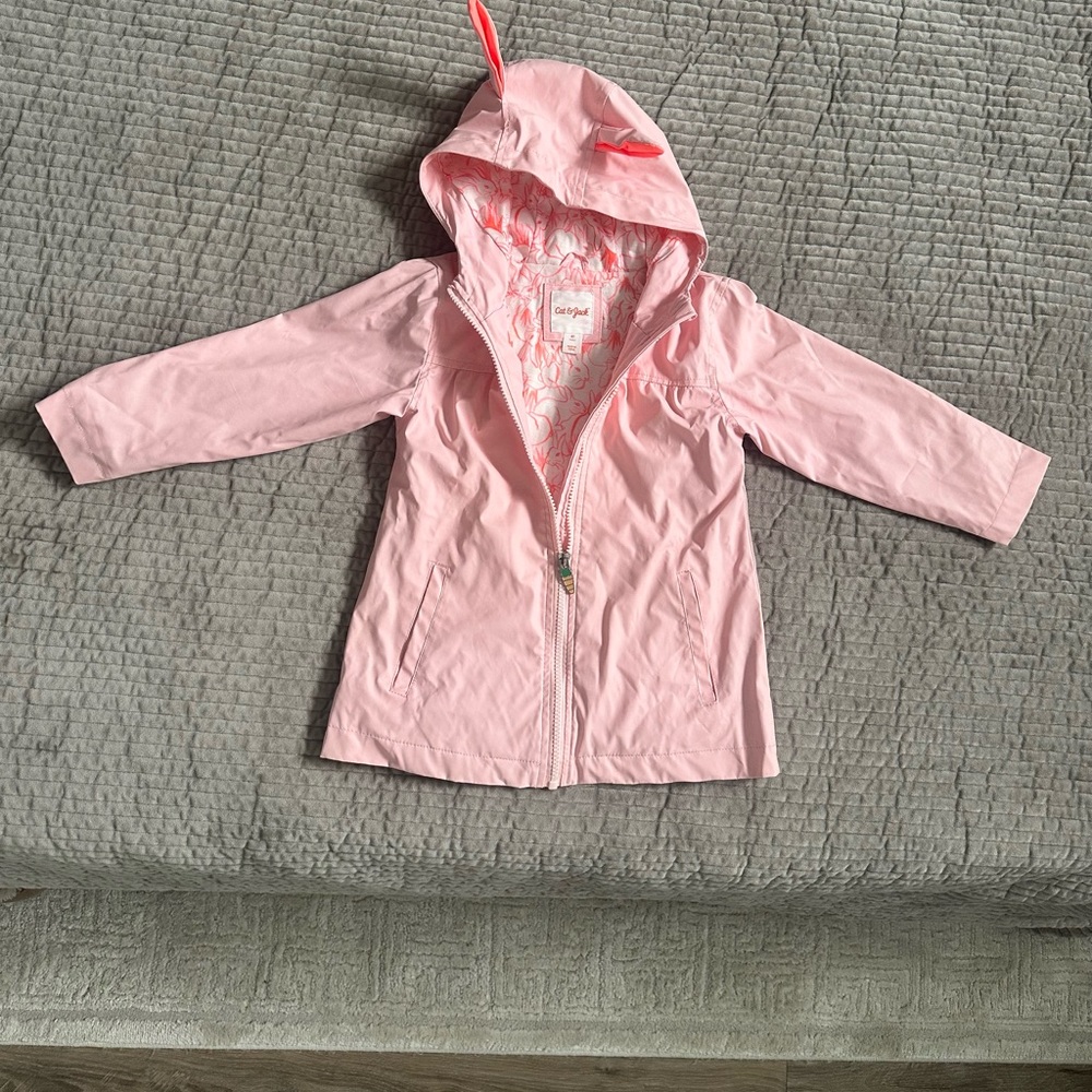 Cat & Jack 4T Light Pink Bunny Rain Jacket